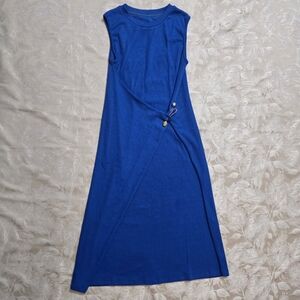 MOTF-SHEIN Large Maxi Royal Blue Dress Elegant Old Money Casual Modest Modern